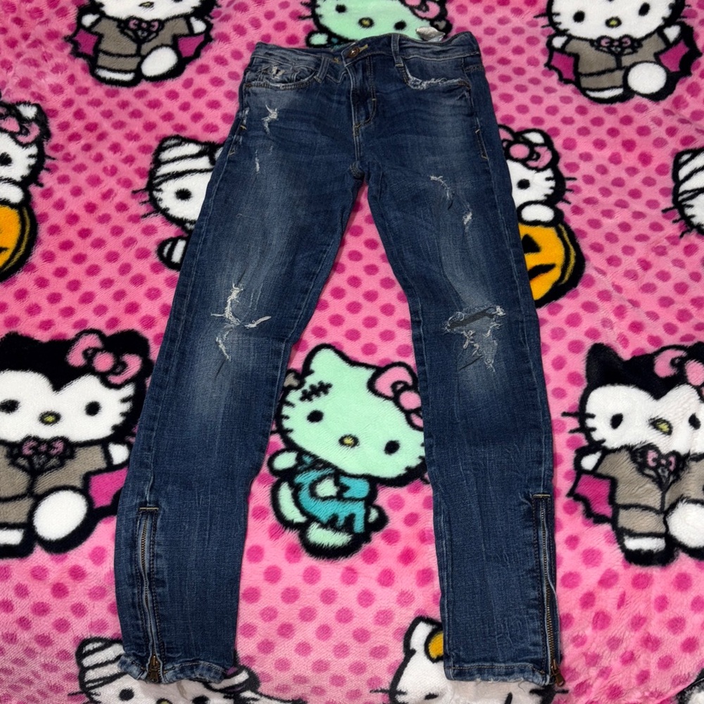 Zara Distressed Blue Women's Jeans